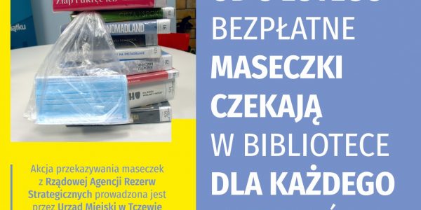 Bezpłatne maseczki w bibliotece od 8 lutego 2022