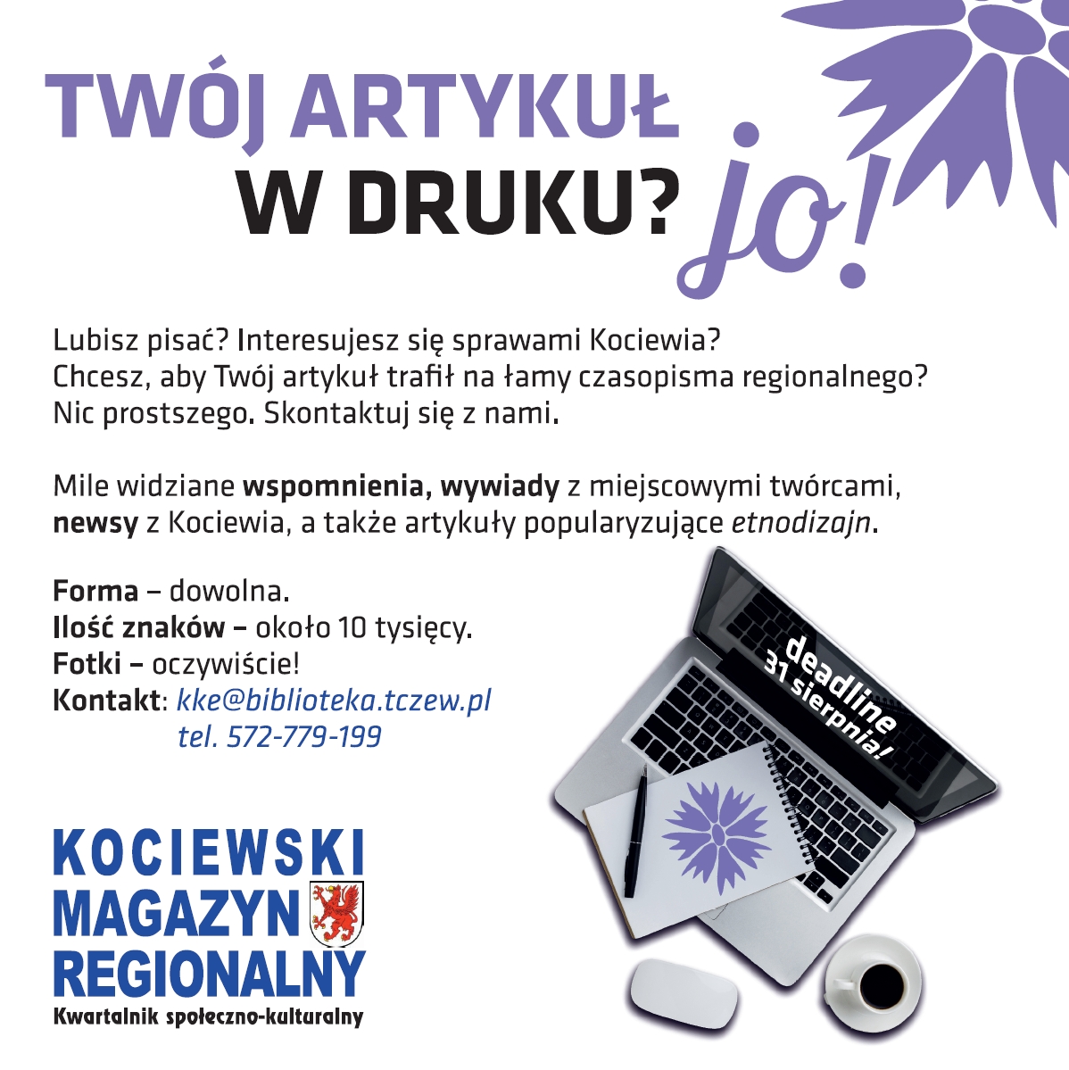 Napisz od Kociewskiego Magazynu Regionalnego