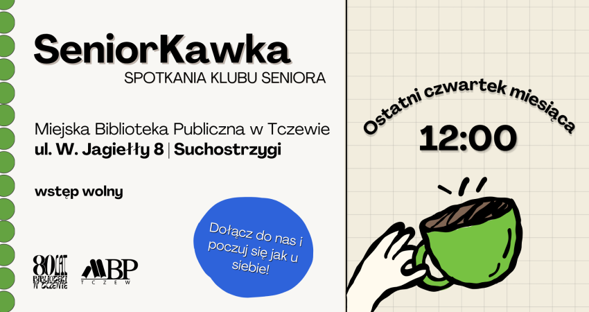 SeniorKawka | spotkania dla osób dorosłych w bibliotece na Suchostrzygach
