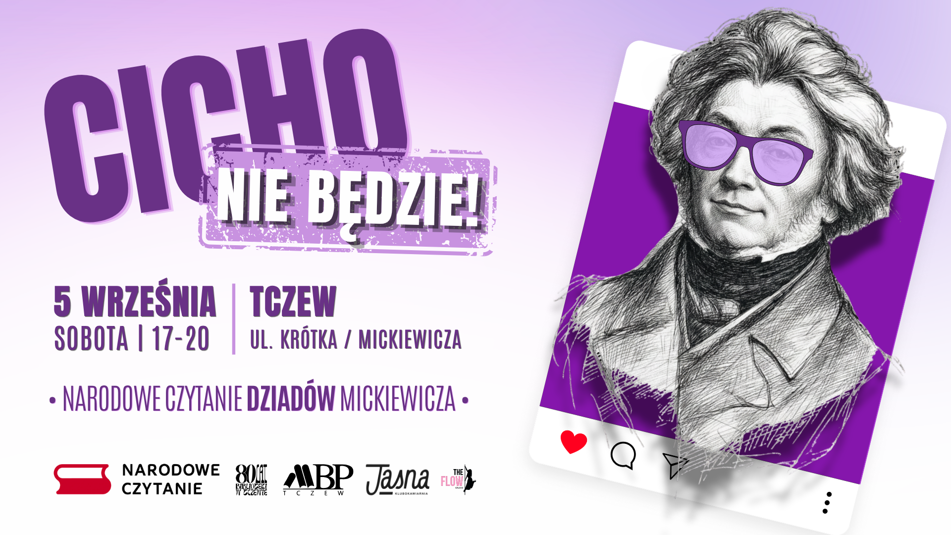 Narodowe Czytanie "Dziadów" Adama Mickiewicza, 5 września 2026 r., godz. 17:00-20:00, Ogród Różany ul. Krótka/Mickiewicza